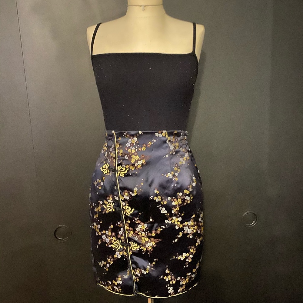 Vintage Silk Kimono Style Skirt